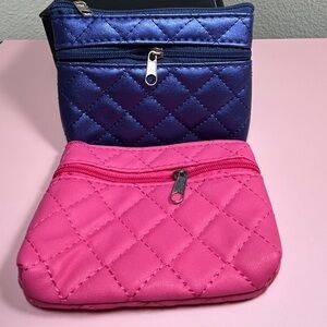Quilted Purple or Pink Pouch